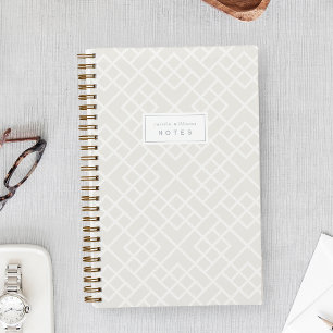 Cloud White   Personalisiertes Coastal Bamboo Trel Notizblock
