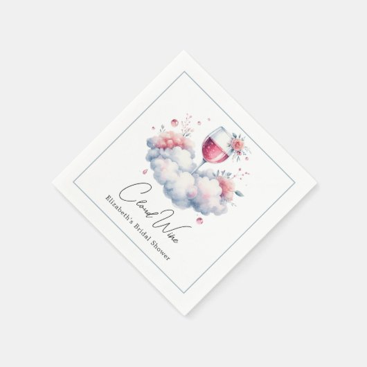 Cloud Wine Brautparty Serviette (Ecke)
