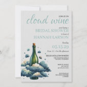 Cloud Wine Bridal Dusche Einladung (Vorderseite)