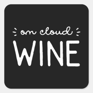 Cloud Wine Quadratischer Aufkleber