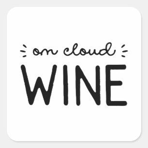 Cloud Wine Quadratischer Aufkleber