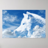 Cloud Wolf Head Poster (Vorne)
