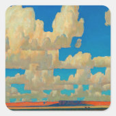 Cloud World von Maynard Dixon Quadratischer Aufkleber (Vorderseite)