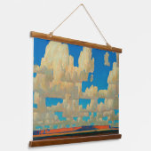 Cloud World von Maynard Dixon Wandteppich Mit Holzrahmen (Gewinkelt)