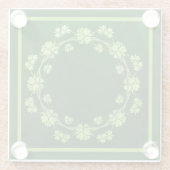 Cloud Wreath Green Vintag Celtic Style Glasuntersetzer (Rückseite)