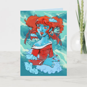 Cloud-Zombies-Grußkarte Karte