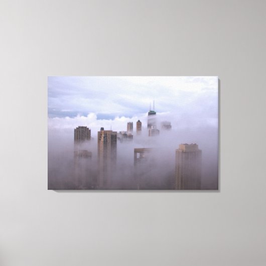 Cloudbase in City On Leinwand (Vorderseite)
