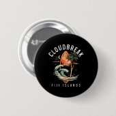 Cloudbreak Fidschi-Inseln Surf Vintage-Surfen Surf Button (Vorne & Hinten)