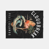 Cloudbreak Fidschi-Inseln Surf Vintage-Surfen Surf Fleecedecke (Vorderseite (Horizontal))