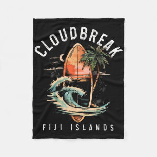 Cloudbreak Fidschi-Inseln Surf Vintage-Surfen Surf Fleecedecke