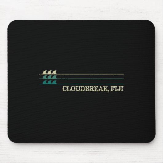 Cloudbreak Fiji Break Surfen Retro Welle Mousepad (Vorne)