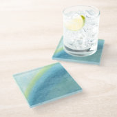 Cloudburst Glasuntersetzer (Schrägansicht)