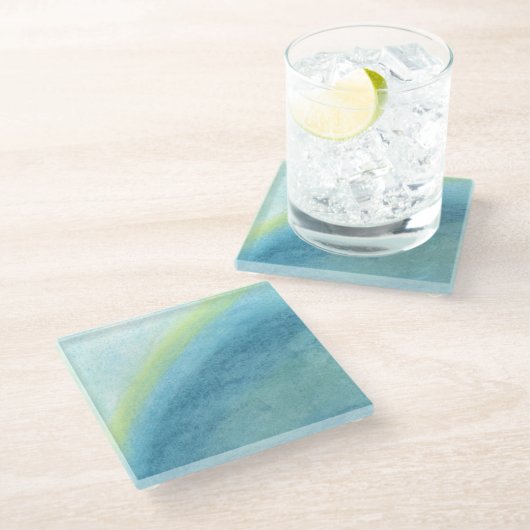 Cloudburst Glasuntersetzer (Schrägansicht)