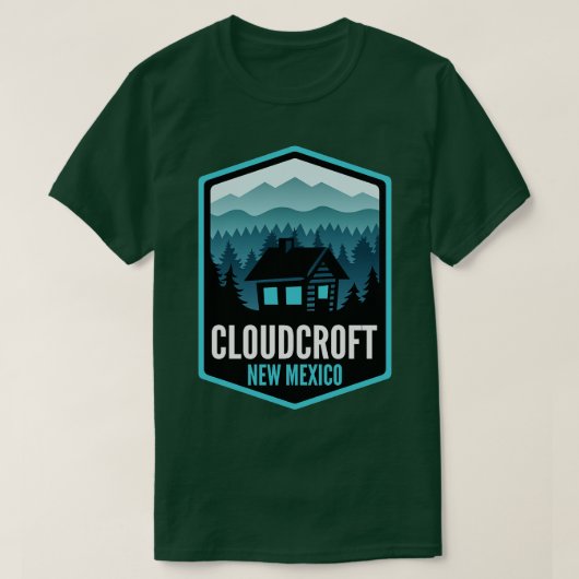 Cloudcroft New Mexico Mountain Town Cabin T-Shirt (Design vorne)