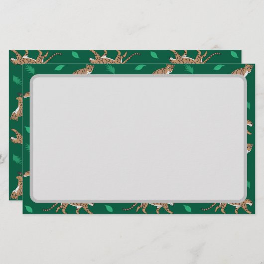 Clouded Leopard Briefpapier (Vorne/Hinten)