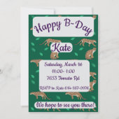 Clouded Leopard Happy Birthday Einladung (Vorderseite)