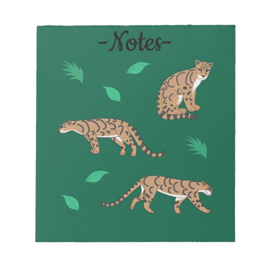 Clouded Leopard Notizblock (Vorderseite)