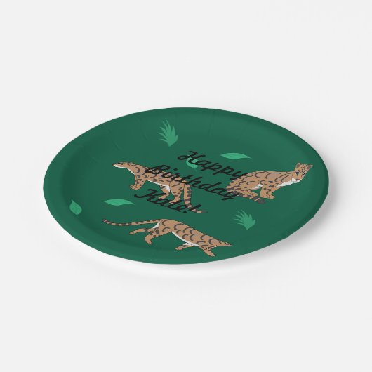 Clouded Leopard Pappteller (Schrägansicht)