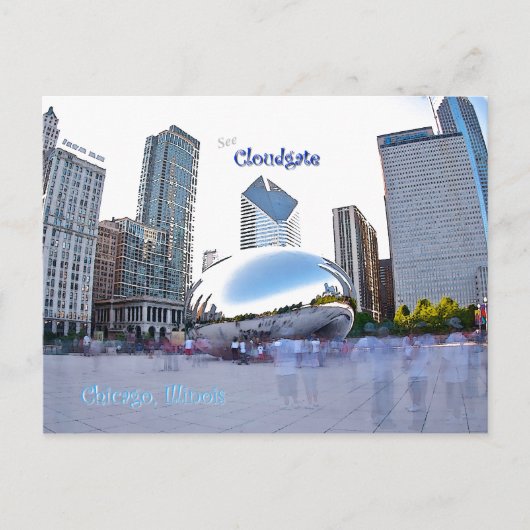 Cloudgate - Chicago, Illinois Postkarte (Vorderseite)