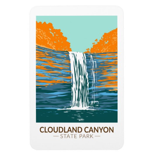 Cloudland Canyon Staat Park Georgia Vintag Magnet (Vertikal)