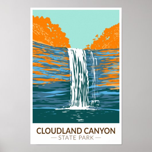 Cloudland Canyon Staat Park Georgia Vintag Poster (Vorne)
