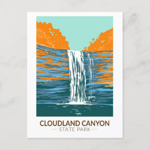 Cloudland Canyon Staat Park Georgia Vintag Postkarte