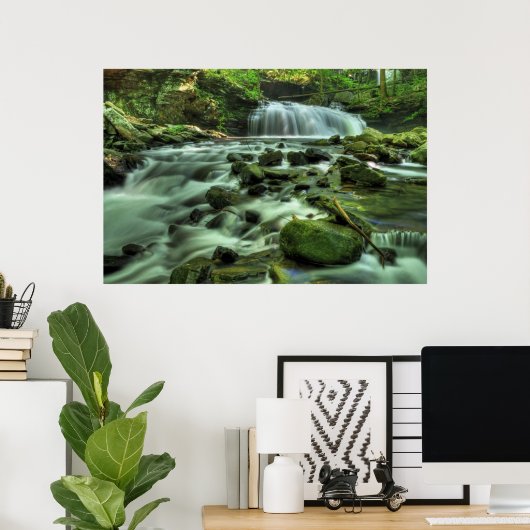Cloudland Canyon Wasserfall Poster (Heimbüro)