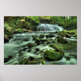 Cloudland Canyon Wasserfall Poster