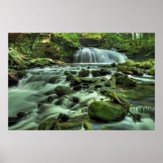 Cloudland Canyon Wasserfall Poster (Vorne)