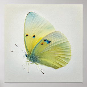 Cloudless Sulfur Butterfly Art Print Poster