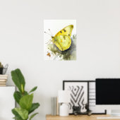 Cloudless Sulfur Butterfly Art Print Poster (Heimbüro)