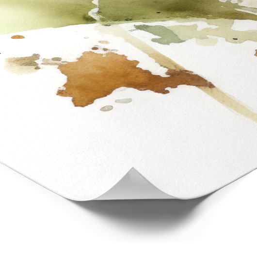 Cloudless Sulfur Butterfly Art Print Poster (Ecke)