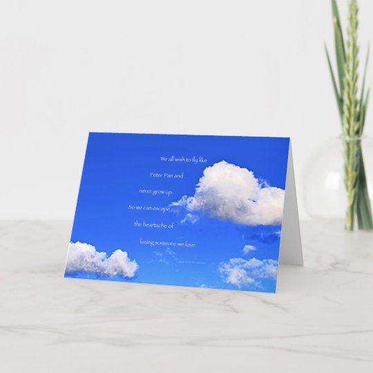 Clouds 59 Mit Gedicht Peter Pan Karte Zazzle De