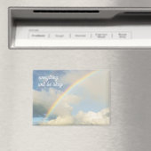 Clouds and rainbow, dreamy and optimistic  magnet (In Situ (Geschirrspüler))