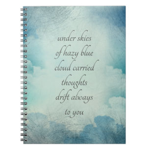 Clouds and Sky Thoughts Whimsical Vintage Style Notizblock