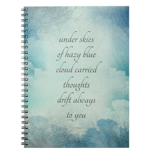 Clouds and Sky Thoughts Whimsical Vintage Style Notizblock (Vorderseite)