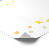 Clouds and Stars Baby Shower Welcome Sign Poster (Ecke)