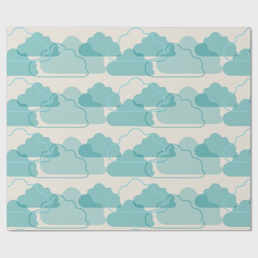Clouds Baby Duschgeschenk Geschenkpapier (Flach)