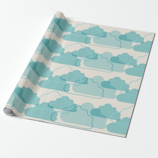 Clouds Baby Duschgeschenk Geschenkpapier (Ungerollt)