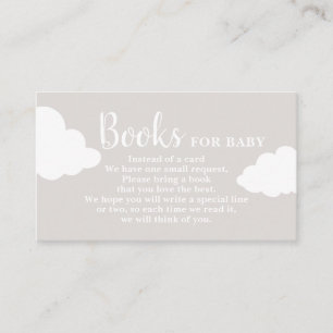 Clouds Baby Shower Books für Babykarte Begleitkarte
