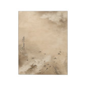 Clouds Birds Feathers Pastel Sky Collage Notizblock (Rotiert)