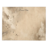 Clouds Birds Feathers Pastel Sky Collage Notizblock (Vorderseite)