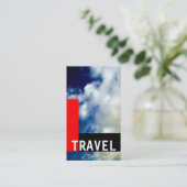 Clouds Black Red Travel Agent Business Card Visitenkarte (Stehend Vorderseite)