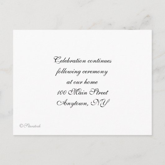 Clouds Blue Christening Einladung (Rückseite)