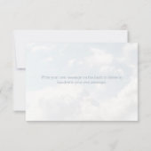 Clouds Blue Modern Elegantes Brautparty Vielen Dan Dankeskarte (Rückseite)