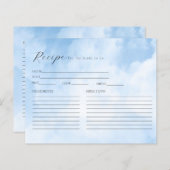 Clouds Brautparty Rezept Card (Vorne/Hinten)