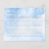 Clouds Brautparty Rezept Card (Rückseite)