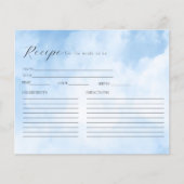 Clouds Brautparty Rezept Card (Vorderseite)