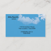 Clouds Business Card Visitenkarte (Rückseite)