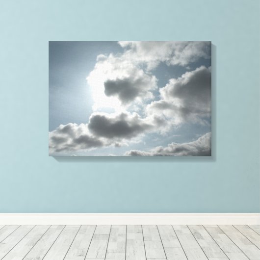 Clouds Canvas Print Leinwanddruck (Insitu (Holzboden))